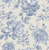 Brewster Home Fashions Fine Decor Medley Gabriela Blue Wallpaper