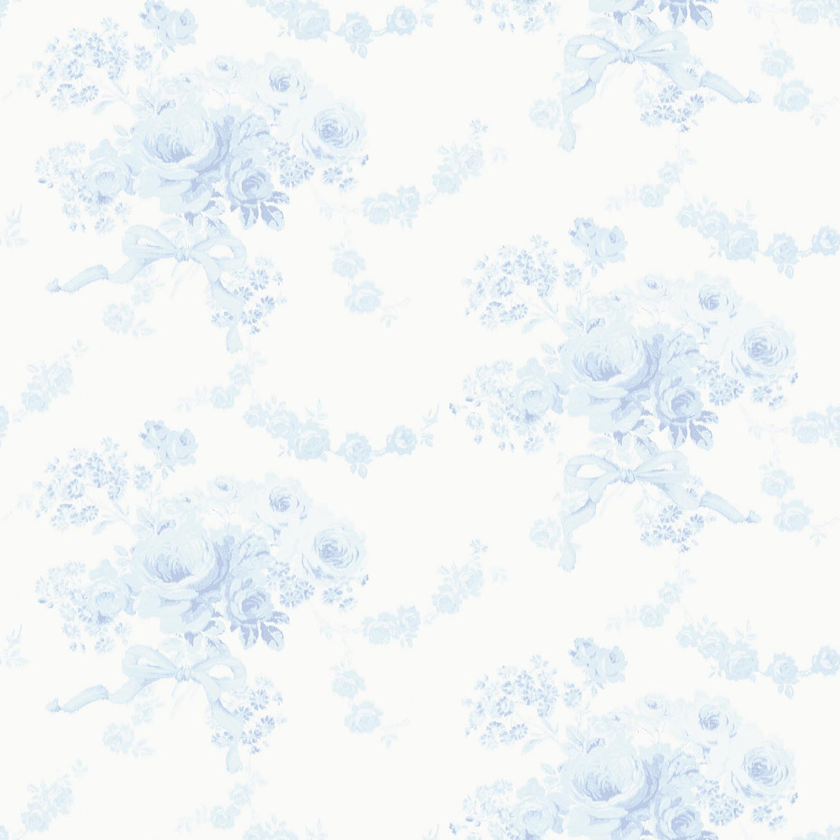 Brewster Home Fashions LoveShackFancy LoveShackFancy NuWallpaper Champagne Harbor Powdered Blue Wallpaper