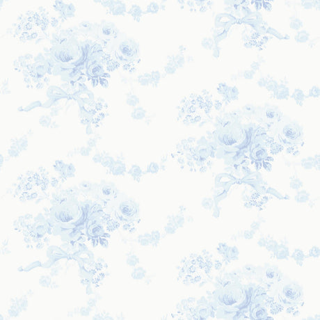 Brewster Home Fashions LoveShackFancy LoveShackFancy NuWallpaper Champagne Harbor Powdered Blue Wallpaper