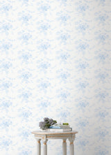 Brewster Home Fashions LoveShackFancy LoveShackFancy NuWallpaper Champagne Harbor Powdered Blue Wallpaper
