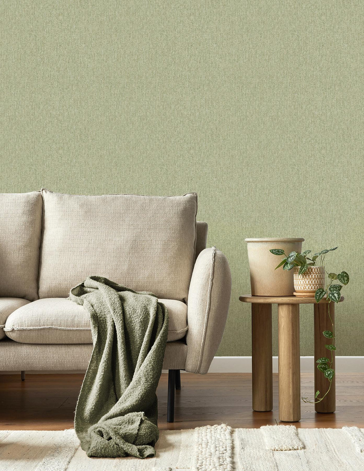Brewster Home Fashions Fine Decor Medley Theo Light Green Wallpaper