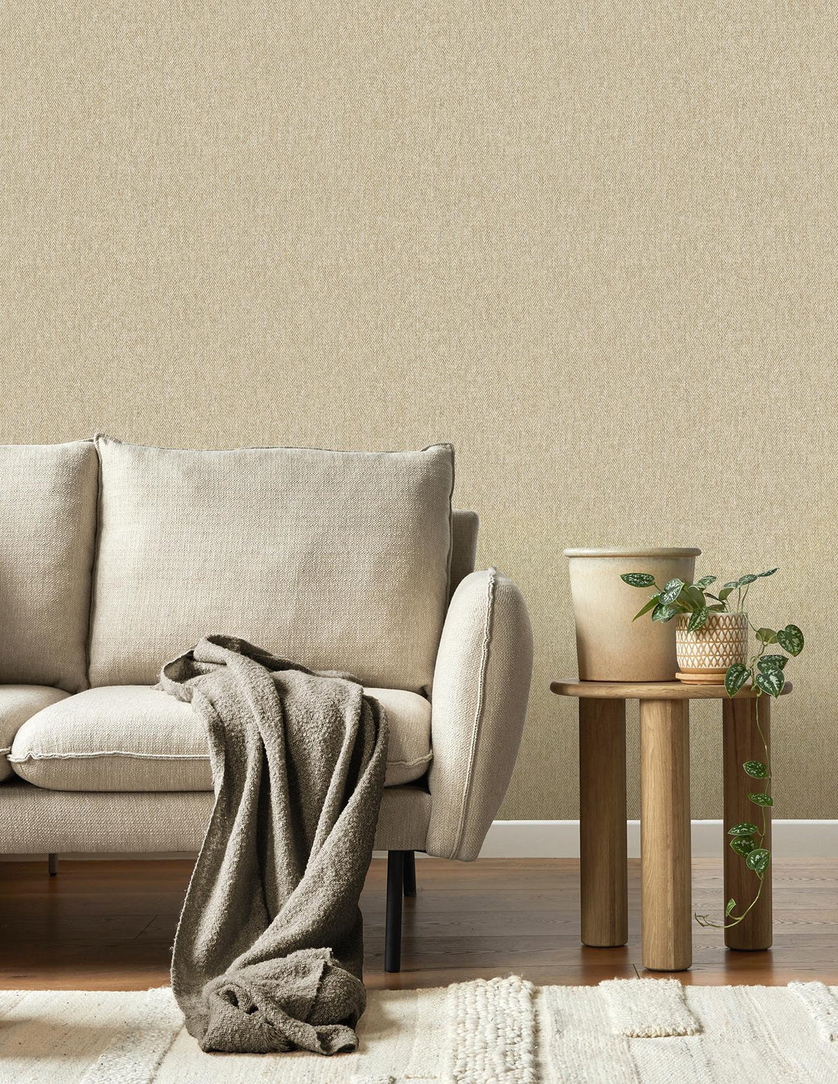 Brewster Home Fashions Fine Decor Medley Theo Light Brown Wallpaper