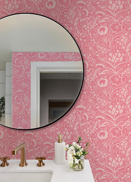 Brewster Home Fashions Megan Carter Megan Carter NuWallpaper Jeani Pink Wallpaper