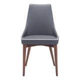 ZUO Moor Dining Chair (Set of 2) Dark Gray