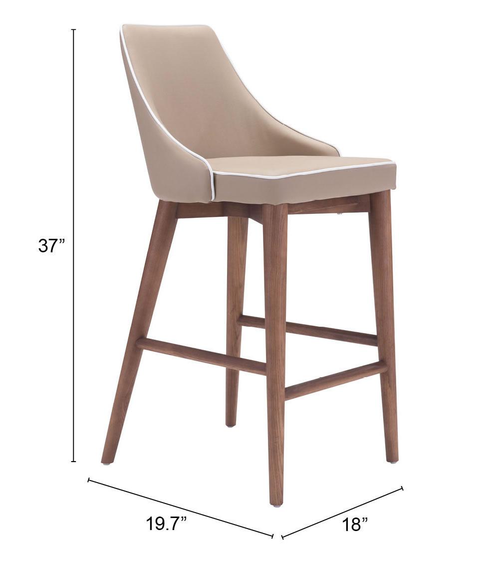 ZUO Moor Counter Stool Beige