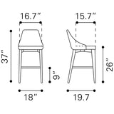 ZUO Moor Counter Stool Beige