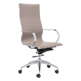 ZUO Glider High Back Office Chair Taupe