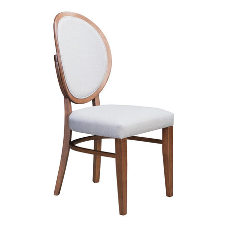 ZUO Regents Dining Chair (Set of 2) Walnut & Light Gray
