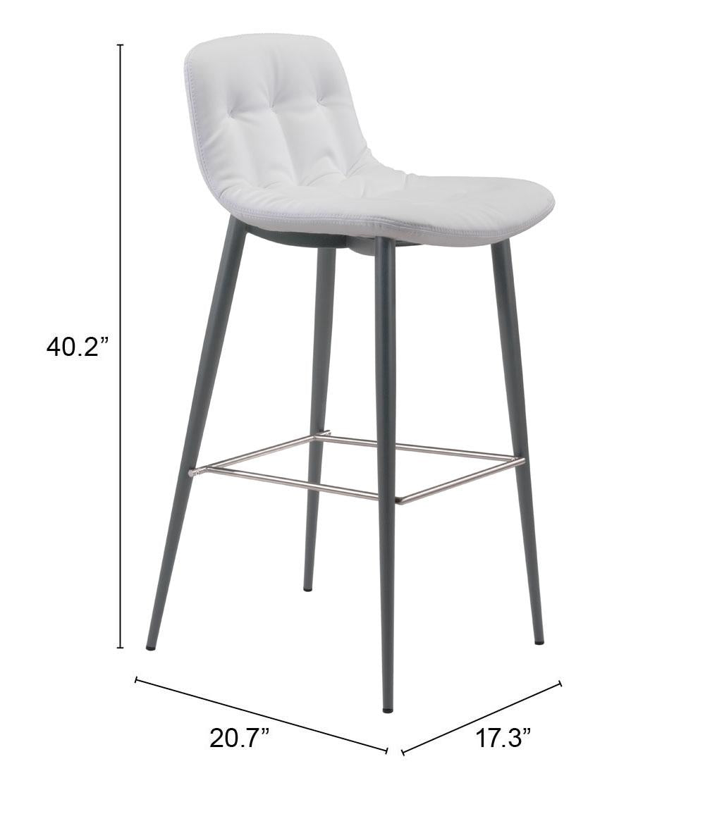 ZUO Tangiers Barstool (Set of 2) White