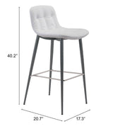 ZUO Tangiers Barstool (Set of 2) White