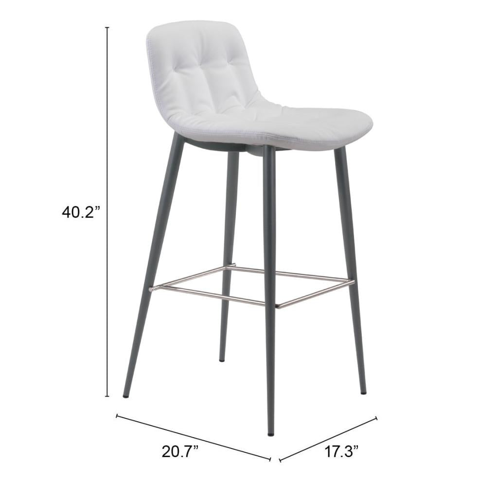 ZUO Tangiers Barstool (Set of 2) White