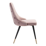 ZUO Piccolo Dining Chair (Set of 2) Pink