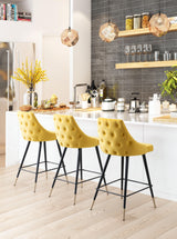 ZUO Piccolo Counter Stool Yellow