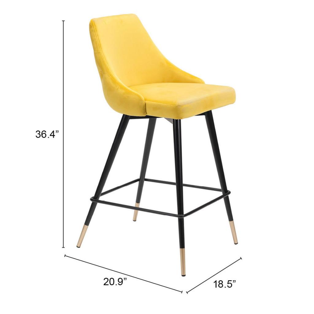 ZUO Piccolo Counter Stool Yellow