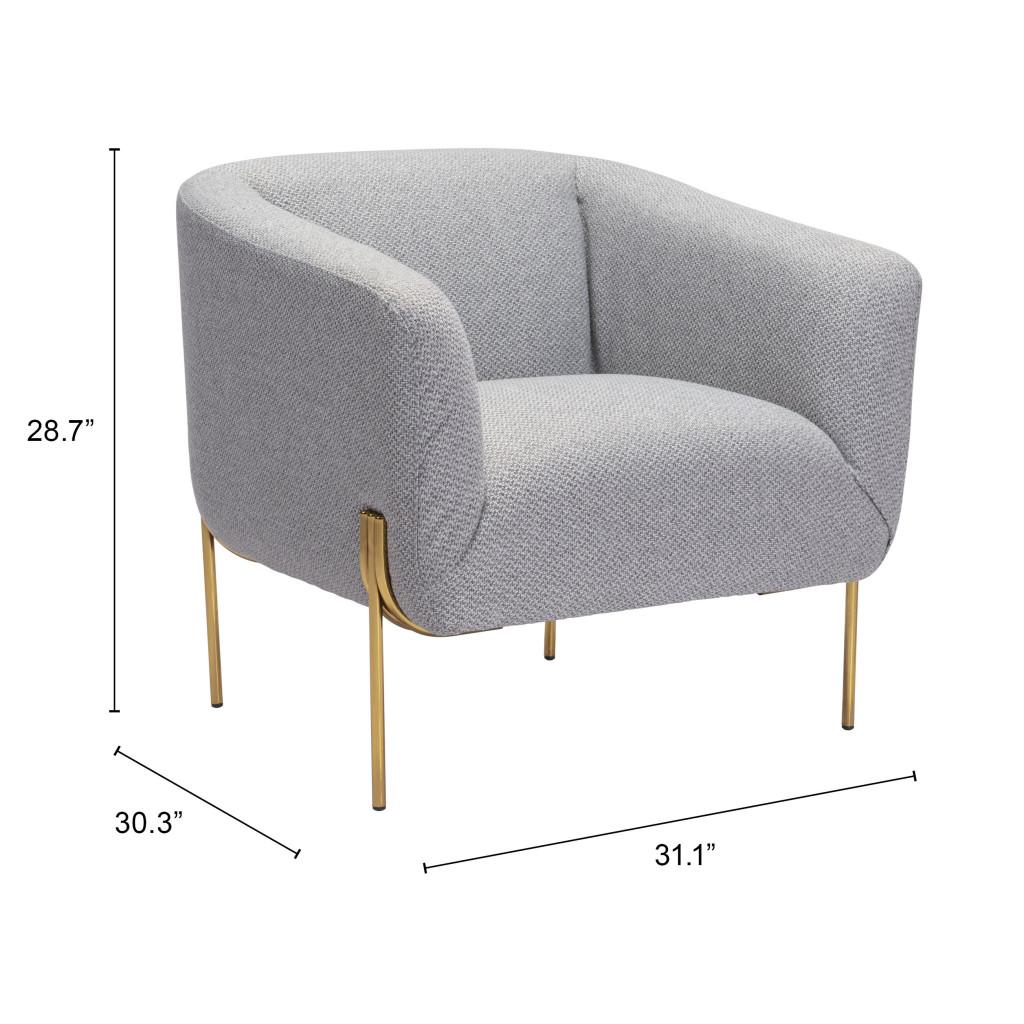 ZUO Micaela Armchair Gray