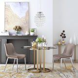ZUO Magnus Dining Chair (Set of 2) Brown & Silver
