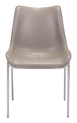 ZUO Magnus Dining Chair (Set of 2) Brown & Silver