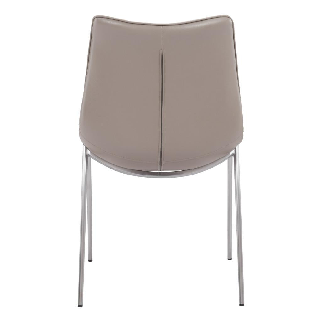 ZUO Magnus Dining Chair (Set of 2) Brown & Silver