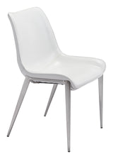 ZUO Magnus Dining Chair (Set of 2) White & Silver