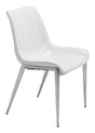 ZUO Magnus Dining Chair (Set of 2) White & Silver