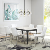 ZUO Magnus Dining Chair (Set of 2) White & Silver
