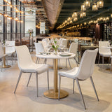 ZUO Magnus Dining Chair (Set of 2) White & Silver