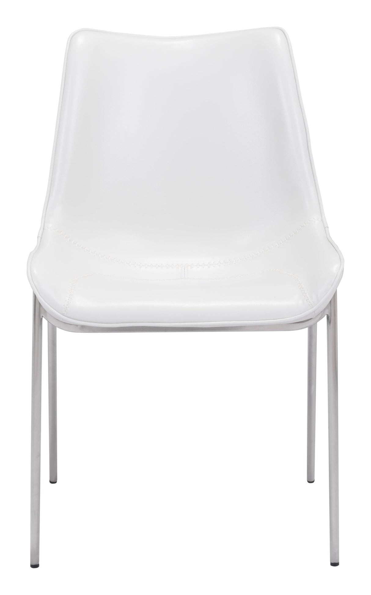 ZUO Magnus Dining Chair (Set of 2) White & Silver
