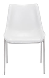 ZUO Magnus Dining Chair (Set of 2) White & Silver