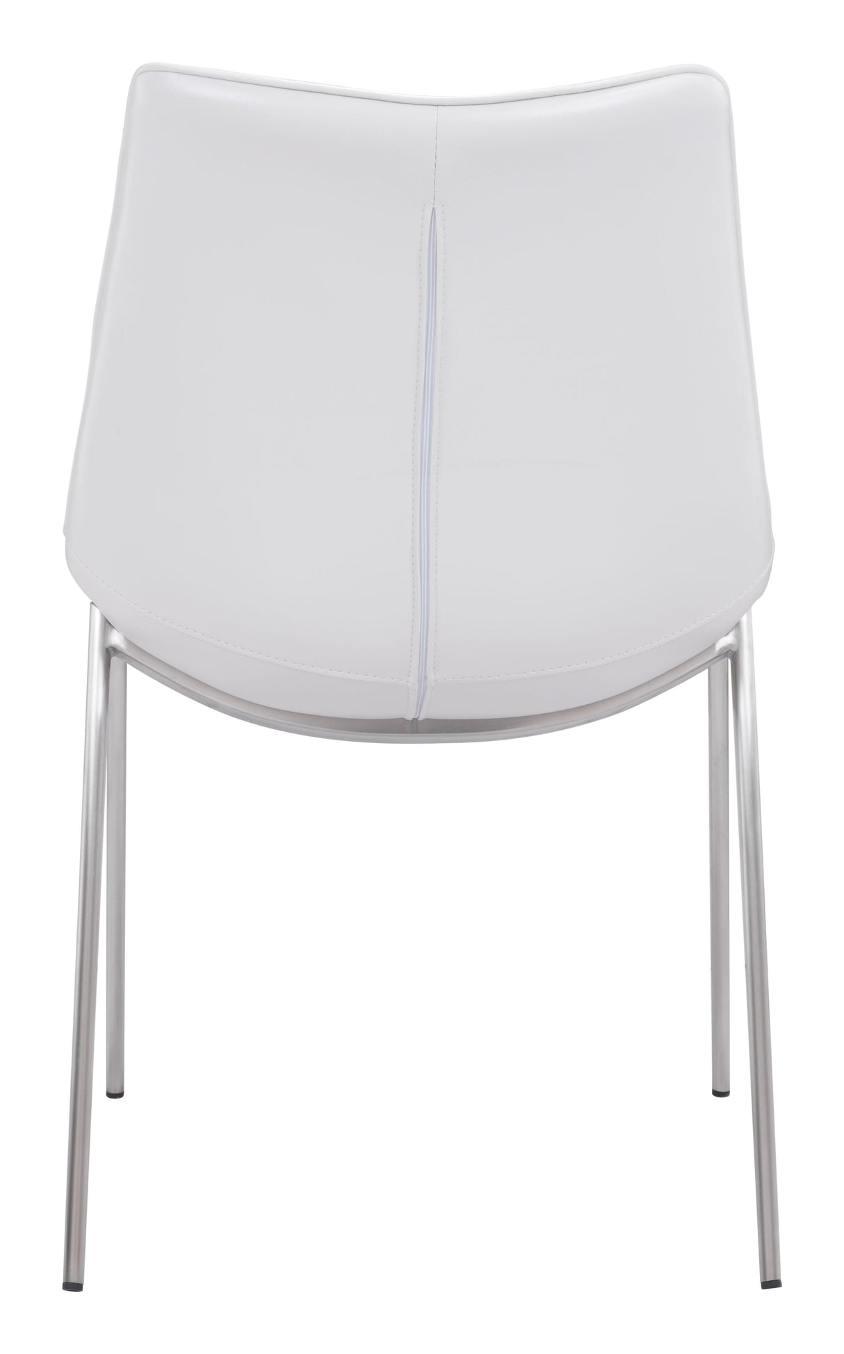 ZUO Magnus Dining Chair (Set of 2) White & Silver
