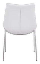 ZUO Magnus Dining Chair (Set of 2) White & Silver