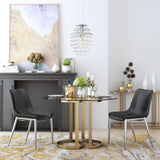 ZUO Magnus Dining Chair (Set of 2) Black & Silver