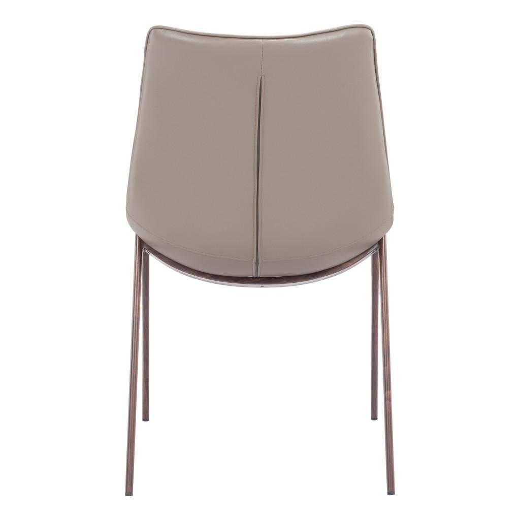 ZUO Magnus Dining Chair (Set of 2) Brown & Walnut