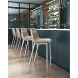 ZUO Magnus Barstool (Set of 2) Brown & Silver