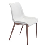 ZUO Magnus Dining Chair (Set of 2) White & Walnut