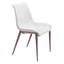 ZUO Magnus Dining Chair (Set of 2) White & Walnut