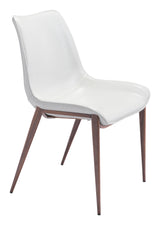 ZUO Magnus Dining Chair (Set of 2) White & Walnut