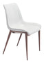 ZUO Magnus Dining Chair (Set of 2) White & Walnut