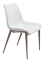 ZUO Magnus Dining Chair (Set of 2) White & Walnut