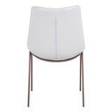 ZUO Magnus Dining Chair (Set of 2) White & Walnut