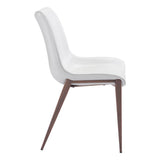 ZUO Magnus Dining Chair (Set of 2) White & Walnut