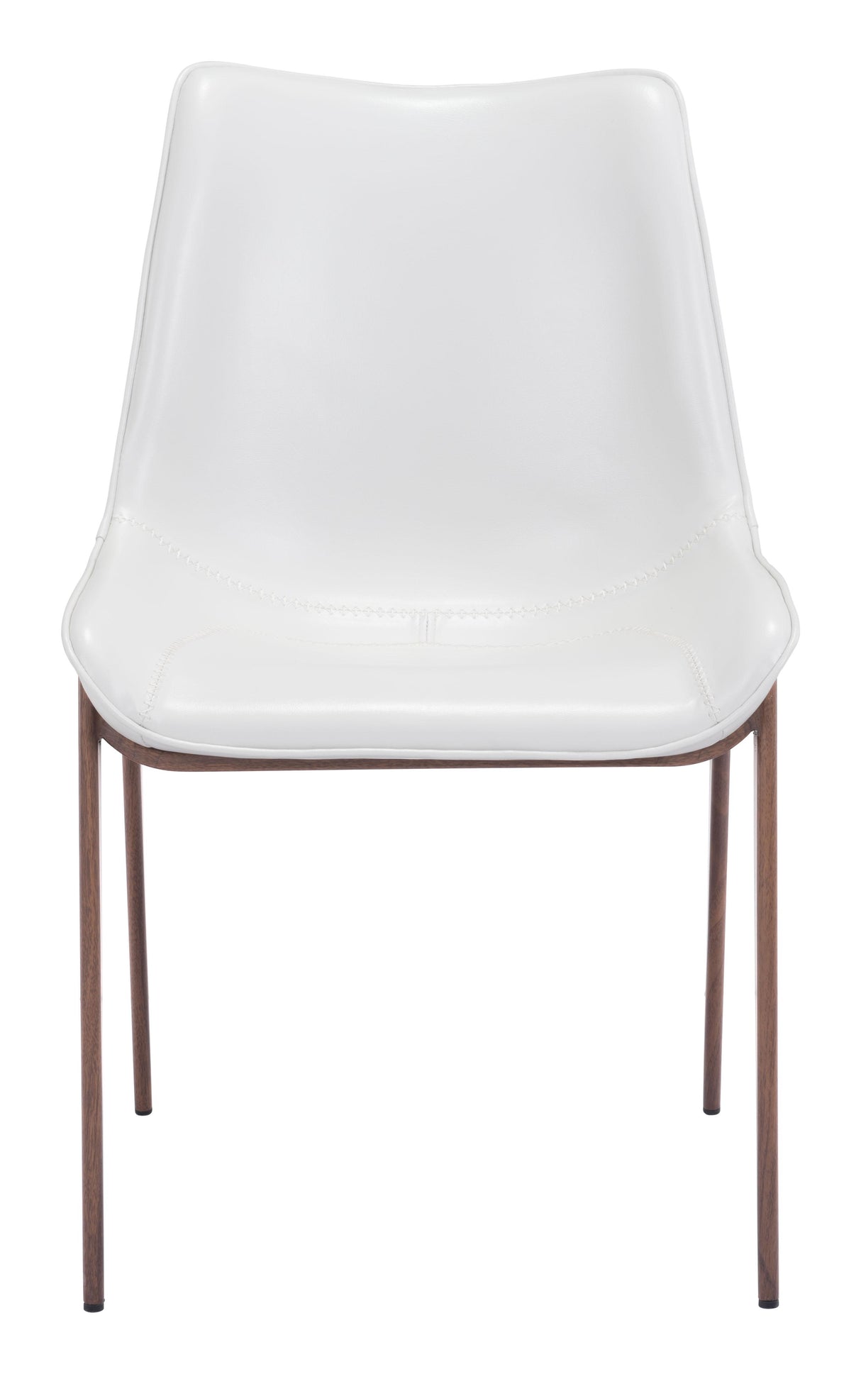 ZUO Magnus Dining Chair (Set of 2) White & Walnut
