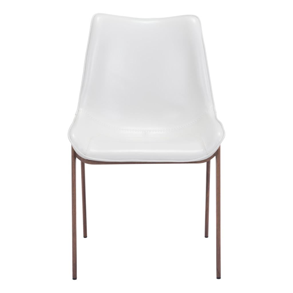 ZUO Magnus Dining Chair (Set of 2) White & Walnut