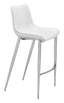 ZUO Magnus Barstool (Set of 2) White & Silver