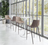 ZUO Magnus Barstool (Set of 2) Brown & Walnut