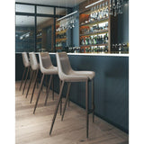 ZUO Magnus Barstool (Set of 2) Brown & Walnut