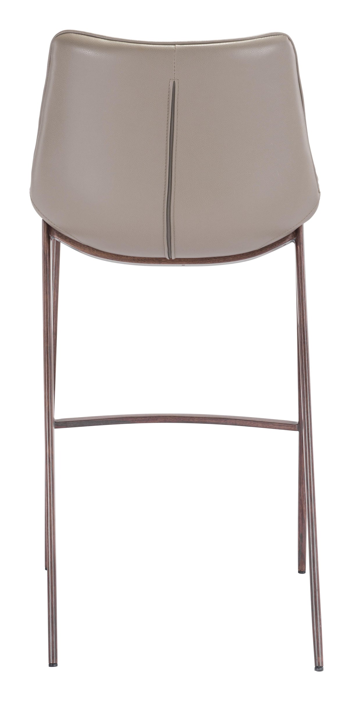 ZUO Magnus Barstool (Set of 2) Brown & Walnut
