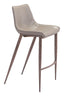 ZUO Magnus Barstool (Set of 2) Brown & Walnut