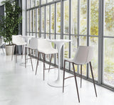 ZUO Magnus Barstool (Set of 2) White & Walnut