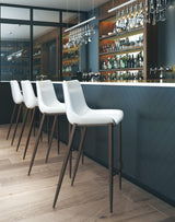 ZUO Magnus Barstool (Set of 2) White & Walnut