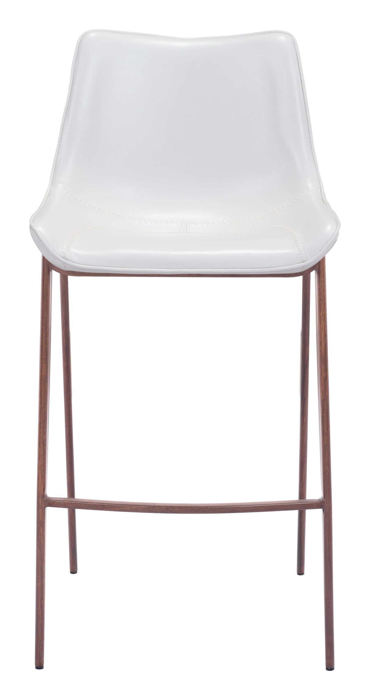 ZUO Magnus Barstool (Set of 2) White & Walnut